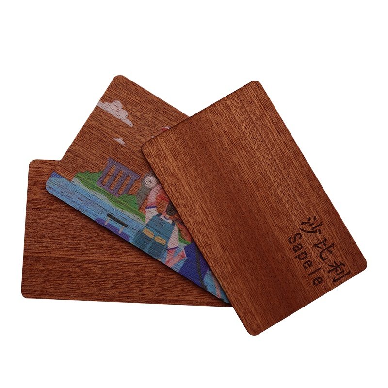 Nfc Chips Customizable Plain Programmable Nfc Blank Wooden Business Cards