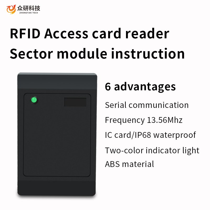 RFID Contactless Access Control Card Reader IC Card Sense Sector Read and Write Reader RS232/485 Serial Port Protocol