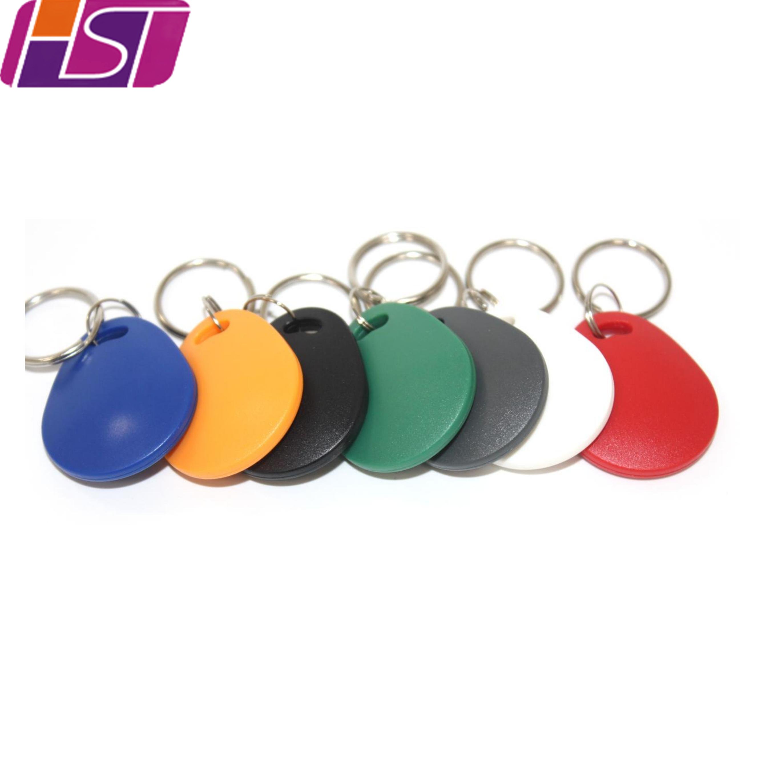 125khz BLANK ID custom Key fob tag NFC With plastic ABS smart Keychain hotel access elevator management parking lot portable