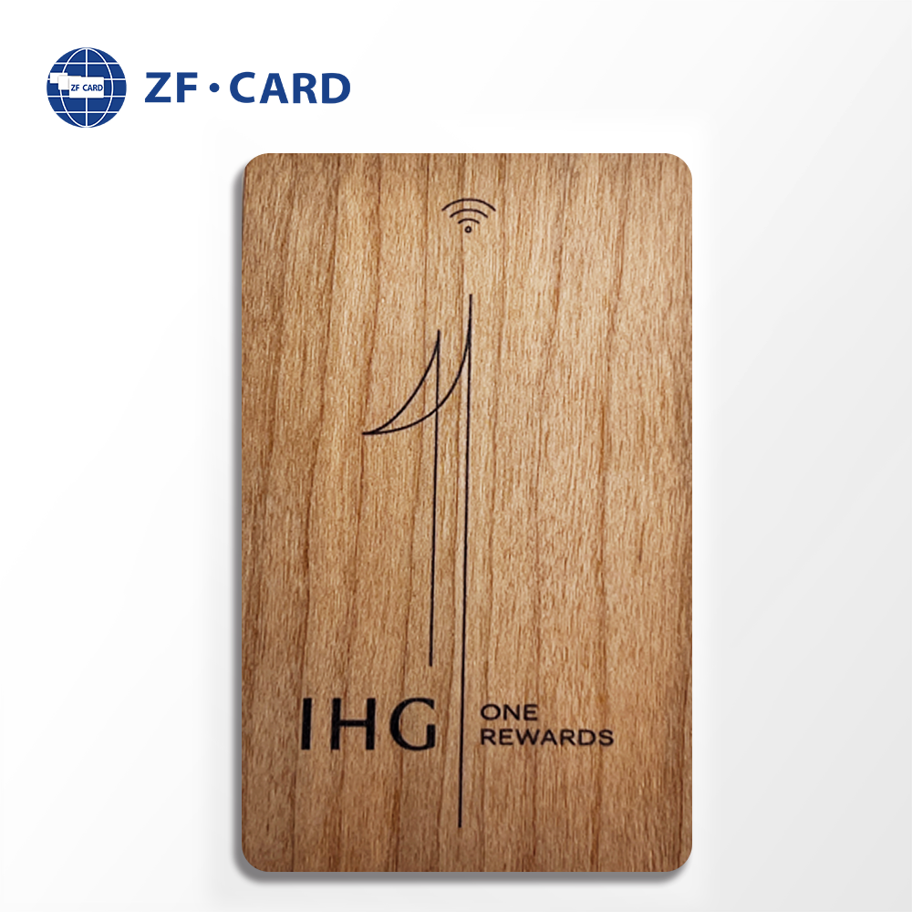 13.56mhz MIFARE Ultralight(R) EV1 Wood Card With Chip for Hotel Key Access Control Card