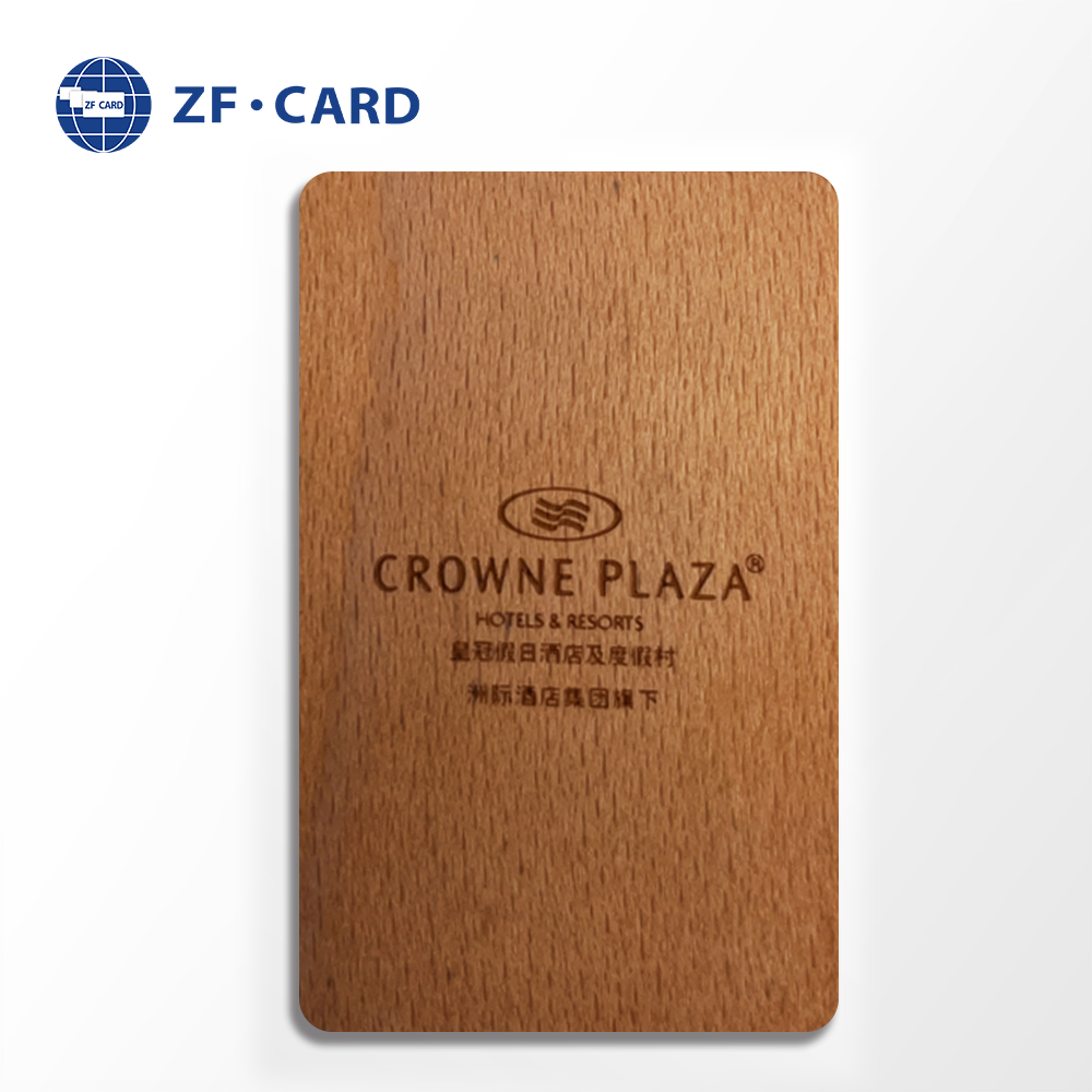 13.56mhz MIFARE Ultralight(R) EV1 Wood Card With Chip for Hotel Key Access Control Card