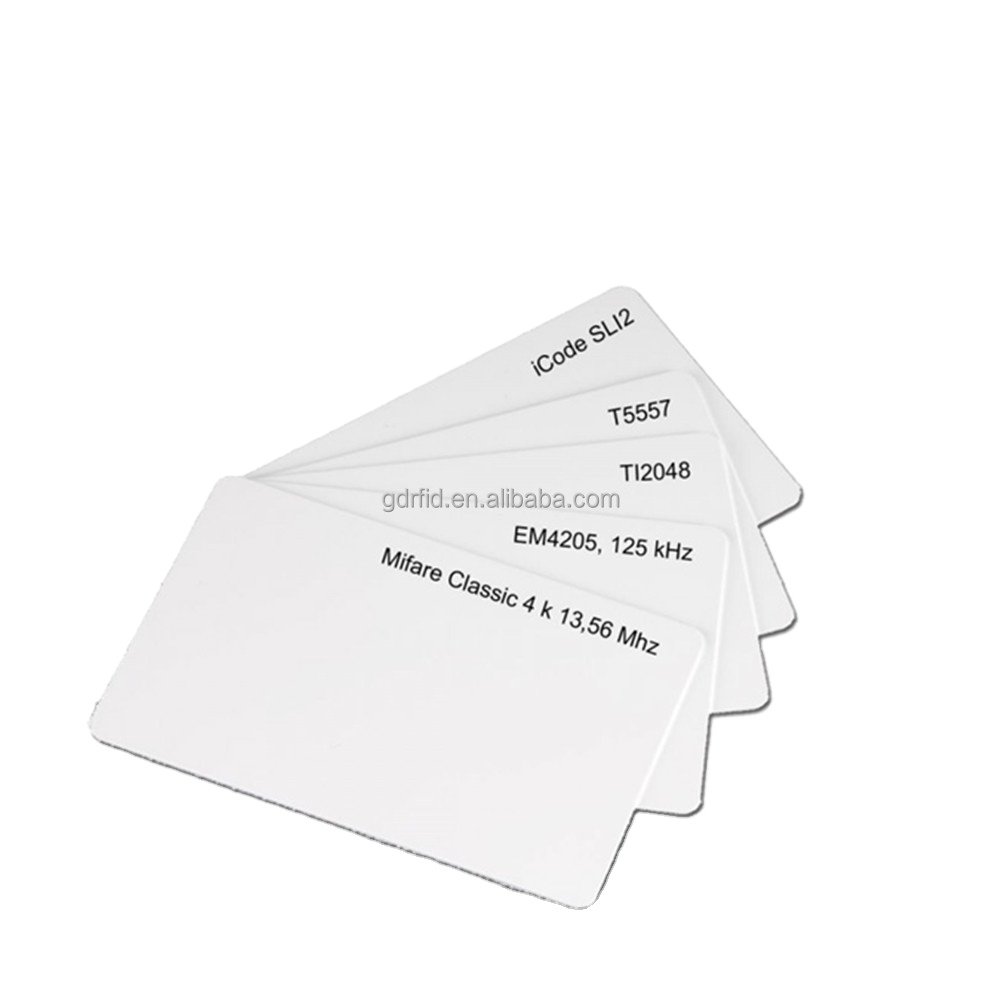 UHF card 916Mhz smart pvc blank white card custom printed pvc uhf rfid plastic cards for parking