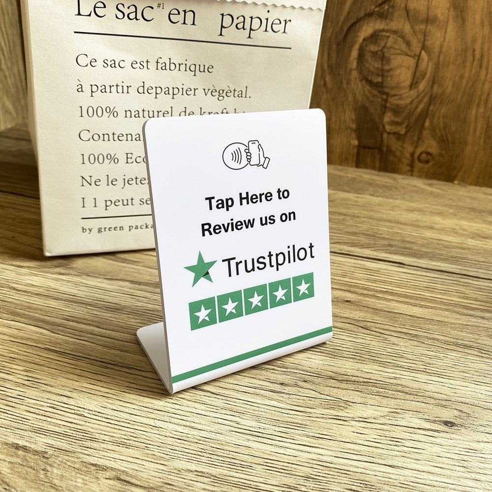 Boost your feedback Followers fast with our Google Review NFC Instagram Stand 3X4 inch NFC Tap Stand for Business