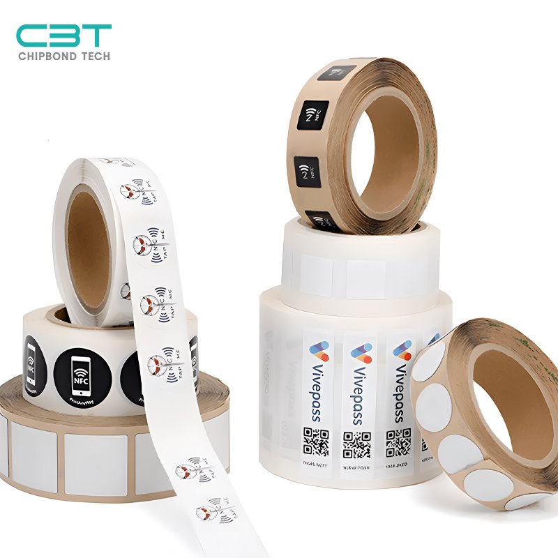 13.56Mhz Waterproof Mini PET PVC Paper Metal RFID Tag Sticker UHF NFC Label Anti-Metal for Payment Epoxy Material