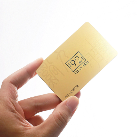 High-end custom Card With QR Code 4K Gold NFC Metal Business Card