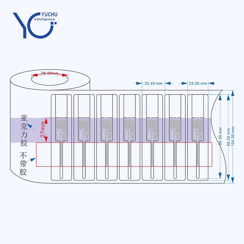 China Manufacture Quality 96*23 Uhf Rfid Tag With Led Light Uhf Tag Rfid Uhf Rfid Seal Tag