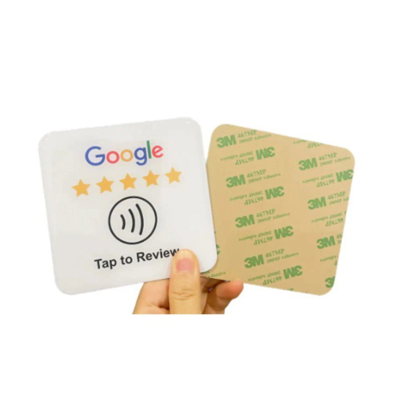 Customized RFID Google review card ntag213 review card 215 high-end PVC Google NFC review card