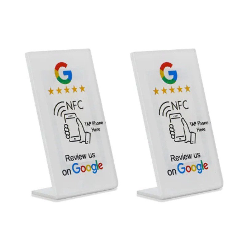 Customized RFID Google review card ntag213 review card 215 high-end PVC Google NFC review card