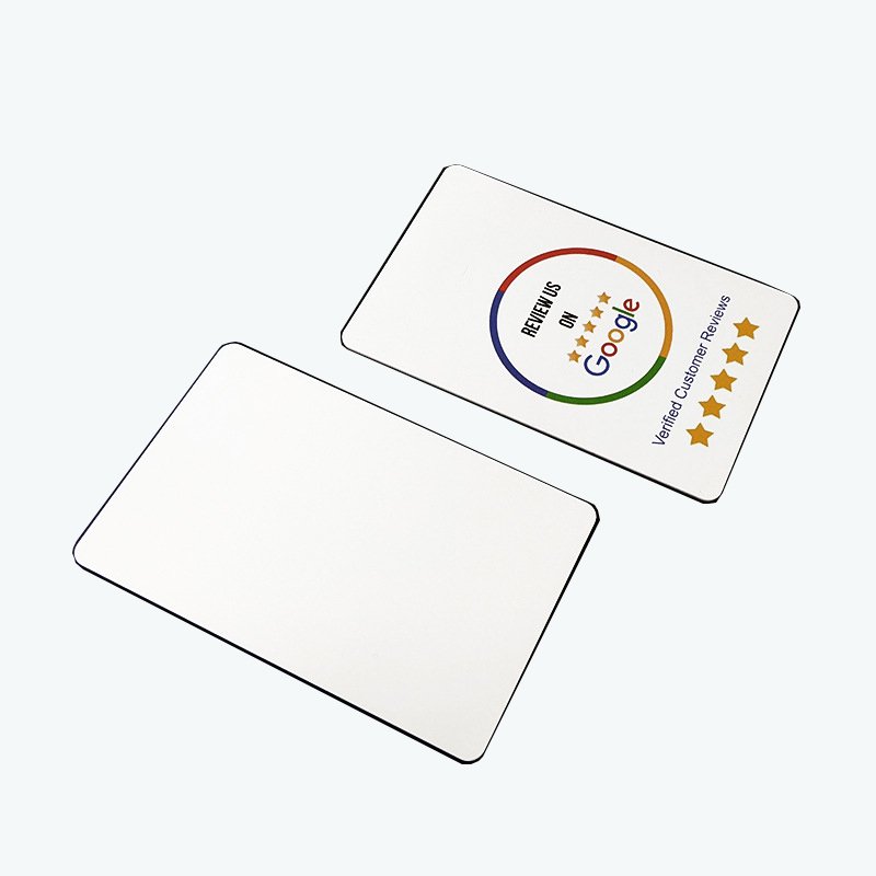 Customized RFID Google review card ntag213 review card 215 high-end PVC Google NFC review card