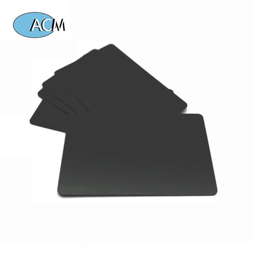 0.80 custom logo rewritable multiple matt finished black plain ID pvc nfc cards