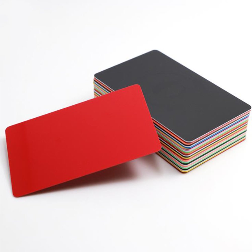 0.80 custom logo rewritable multiple matt finished black plain ID pvc nfc cards