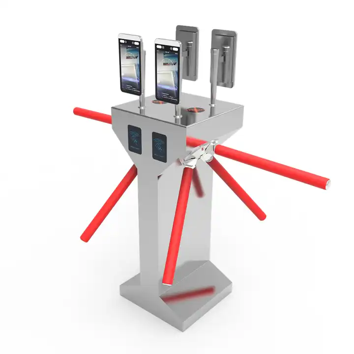 Tgw Access Control Card Swipe Entrance Machine Vertical Tripod Turnstile Gate With Face Recognition
