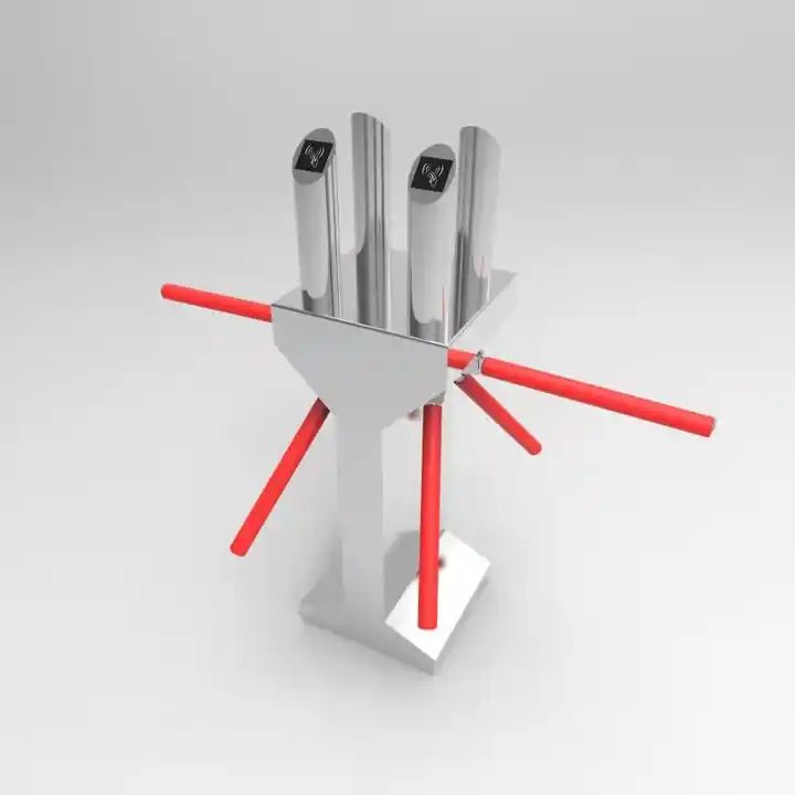 Tgw Access Control Card Swipe Entrance Machine Vertical Tripod Turnstile Gate With Face Recognition
