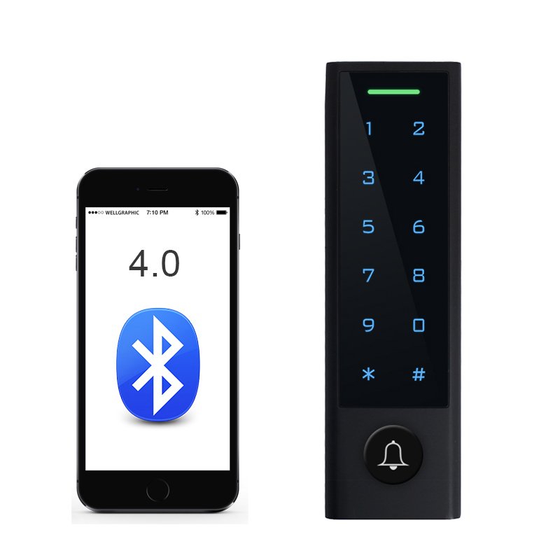 Tuya Smart Waterproof 1000 Users Key /touch Screen Password 125khz/13.56Mhz Rfid Single Door Access Control Reader