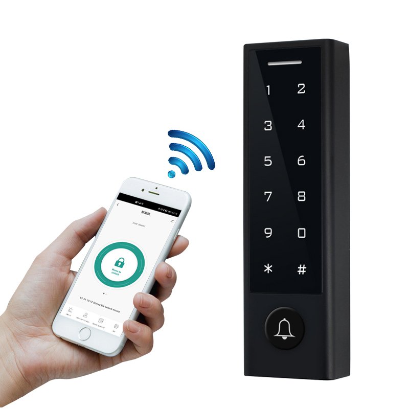 Tuya Smart Waterproof 1000 Users Key /touch Screen Password 125khz/13.56Mhz Rfid Single Door Access Control Reader