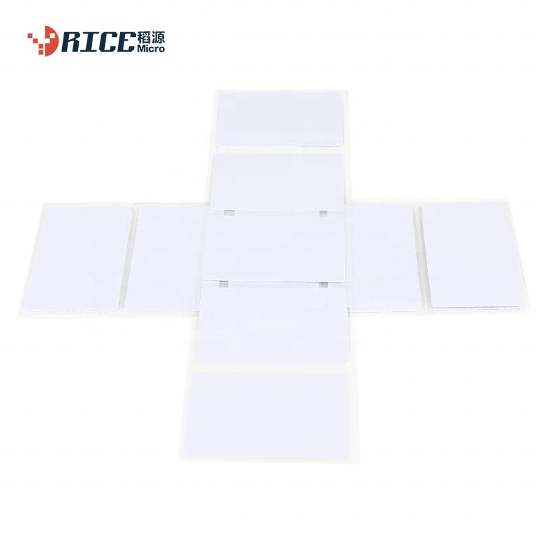 125khz rfid key card white blank PVC read write rewritable rfid chip cards for printer customizable