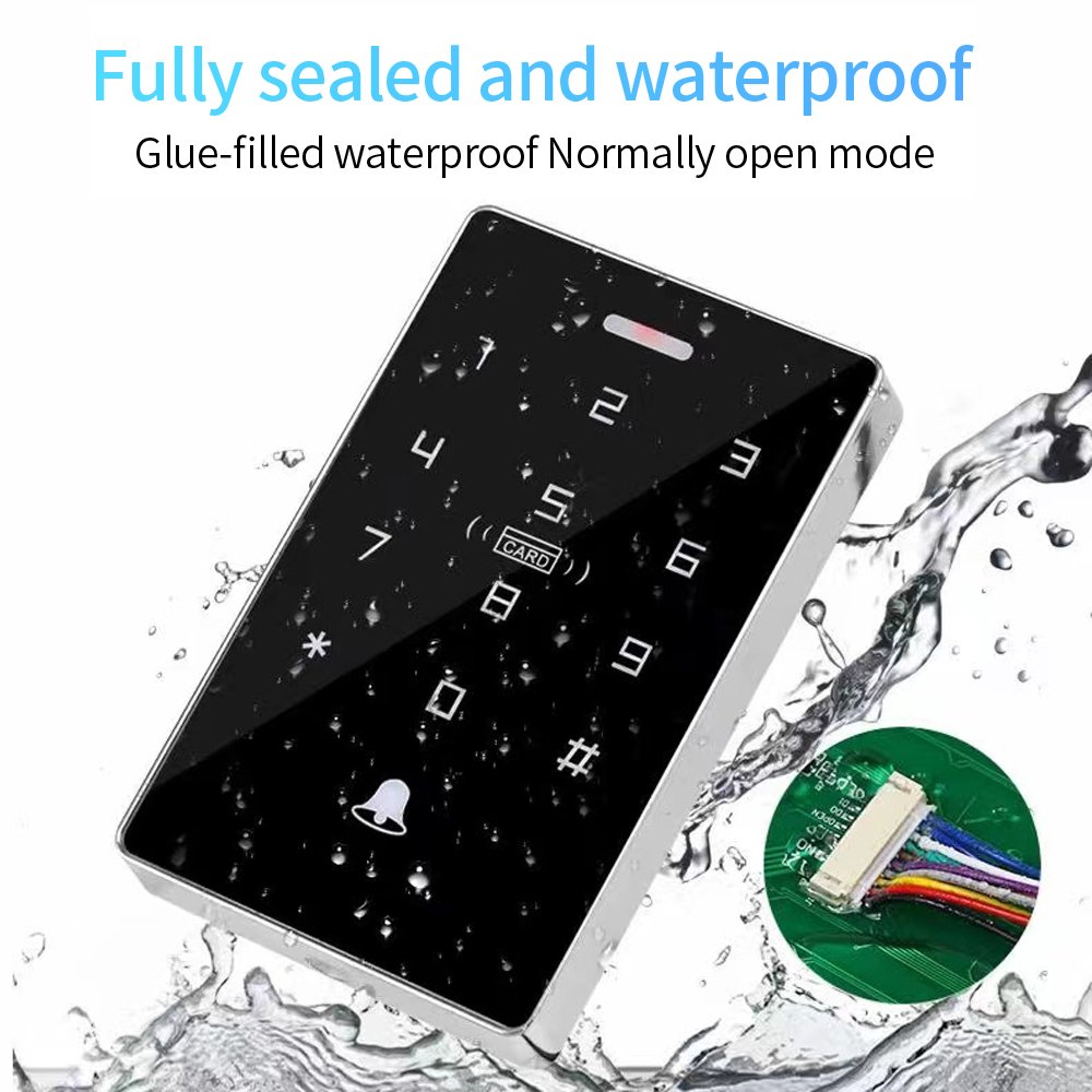 Door Access Control System 10000 User Waterproof Keypad with Rfid 125Khz 13.56Mhz Password Access Control Card Readers