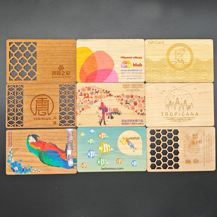 Wholesale Smart Chip Hotel key card Wooden RFID bamboo Access Card
