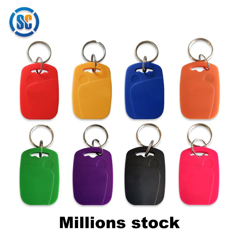 Sencan best quality ABS housing access Keyfob Hotel Key Chain 125khz/13.56mhz RFID Key Fob for access control