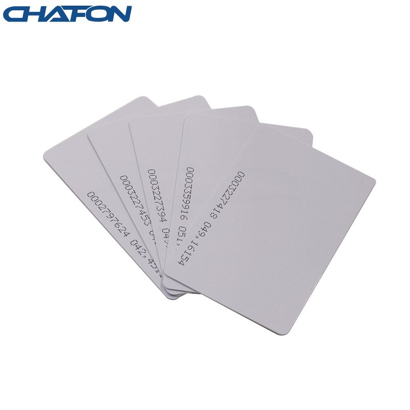 CHAFON hot sales 125 khz tk4100 F08 Alien H3 chip optional pvc plastic rfid blank card tags for access control