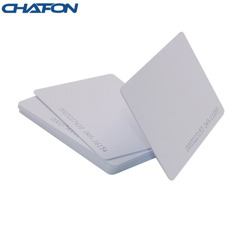 CHAFON hot sales 125 khz tk4100 F08 Alien H3 chip optional pvc plastic rfid blank card tags for access control