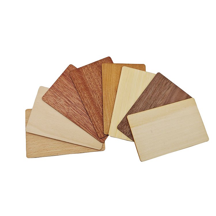 High Quality Bamboo Wood Card Advertising Custom Logo With NFC213 Chip Factory Wholesale beech wood card