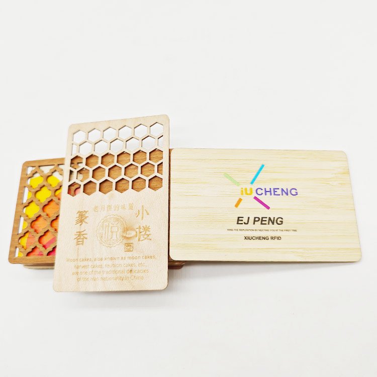High Quality Bamboo Wood Card Advertising Custom Logo With NFC213 Chip Factory Wholesale beech wood card