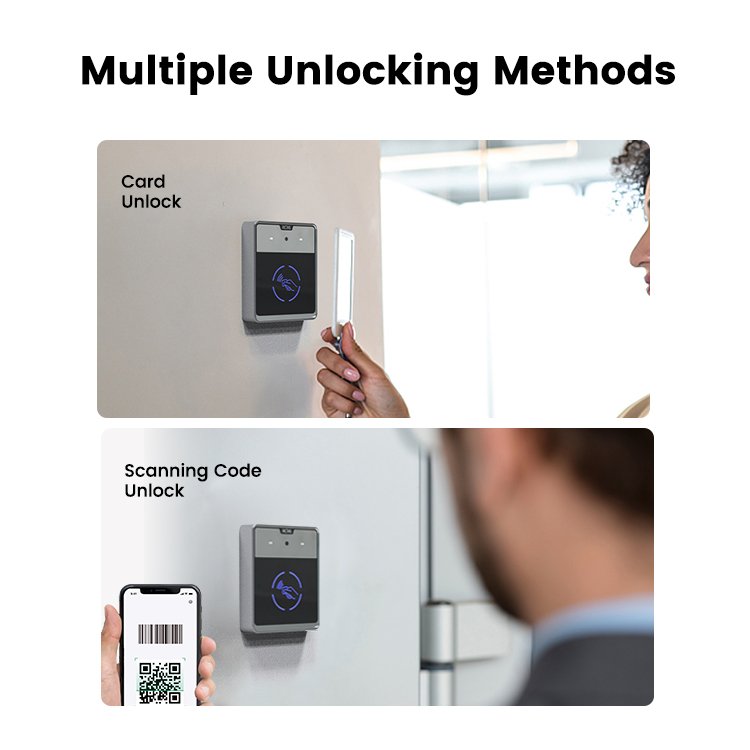Ethernet NFC Access Control Card Reader 1D QR Code Scanner Network Protocol Attendance Machine Door Lock Controller