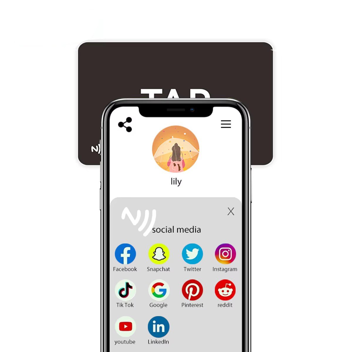Custom Printable Social Media 13.56mhz NTAG213 NTAG215 NTAG216 Smart Digital Rfid Business PVC Matte Black NFC Card