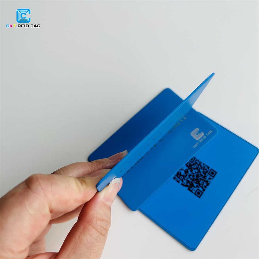 Contactless NFC Custom Print NFC Cards Matte Blue Metal Business Cards Tag 213/215/216 Chip
