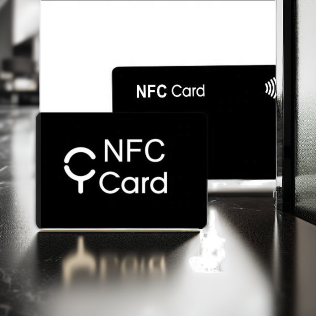 Personalized RFID Smart PVC Business Card Custom Full Black Matte Finish Waterproof 13.56MHz Frequency NFC Chip for Social Media