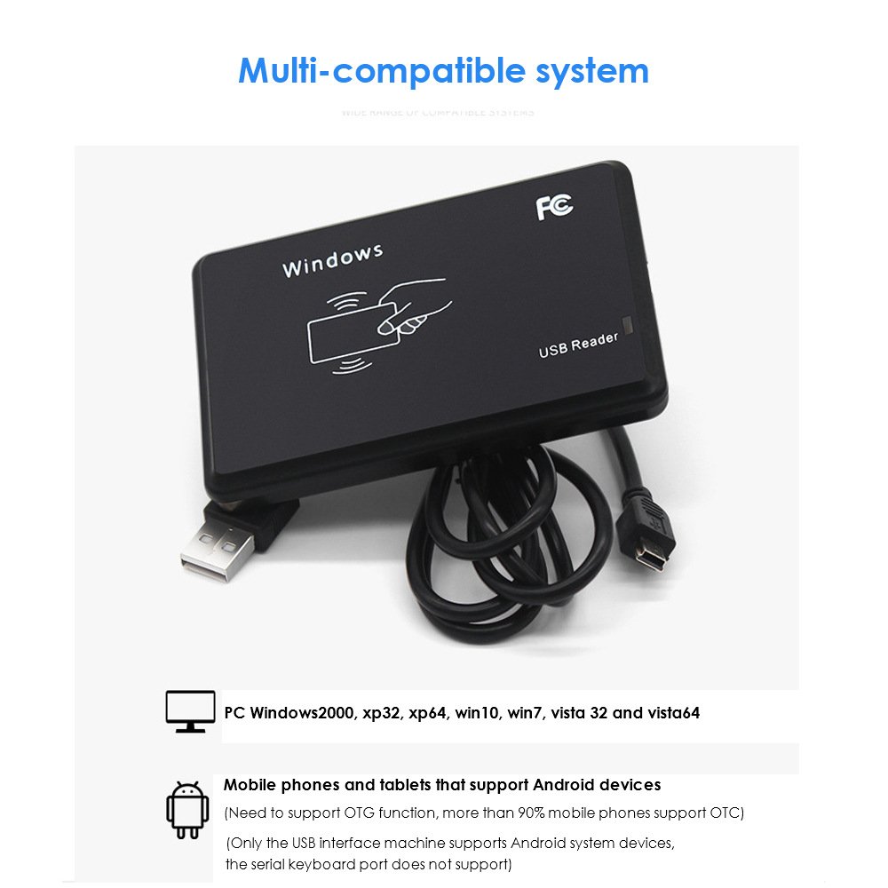 IC / ID Card Reader Writer Contactless Smart NFC RFID ID Card USB Access control Card Reader