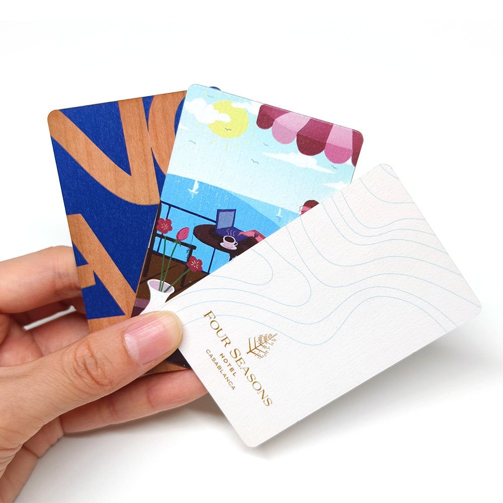 High Quality Bamboo Hotel Key Card 13.56Mhz FM11RF08 1K byte Wooden Key Card For Hotel