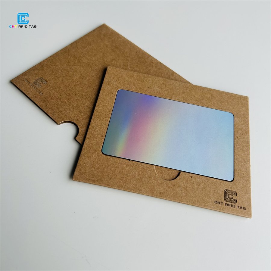 Customized Holographic Rainbow Foil Premium Business Cards NFC PVC Card