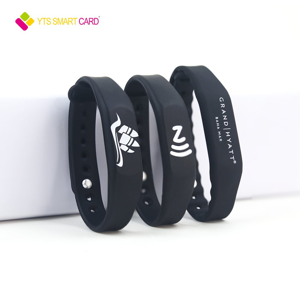YTS Hot selling Custom Logo Waterproof wristband smart rfid nfc access control cards