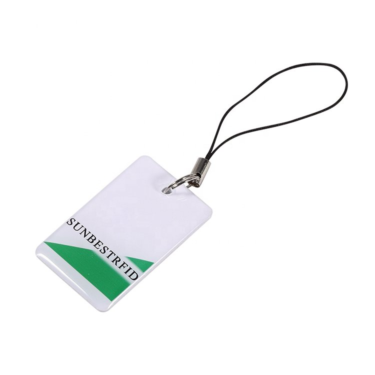 Custom logo Epoxy RFID Keychain EX5030 rfid Keyfob LF HF smart card tag