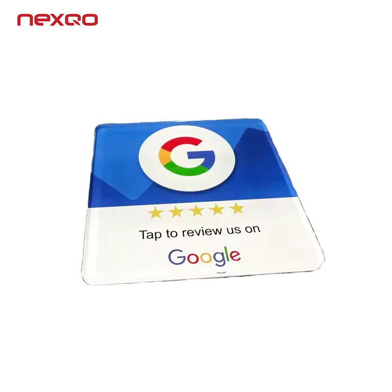 100*100 Programmable Custom Printing Plaque Google Notice Review NFC PVC Plate Goole Reviews With QR Code