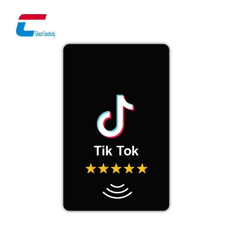 Custom Logo Plastic Programmable NFC Google Carte Social Media Blank NFC Google Review Card