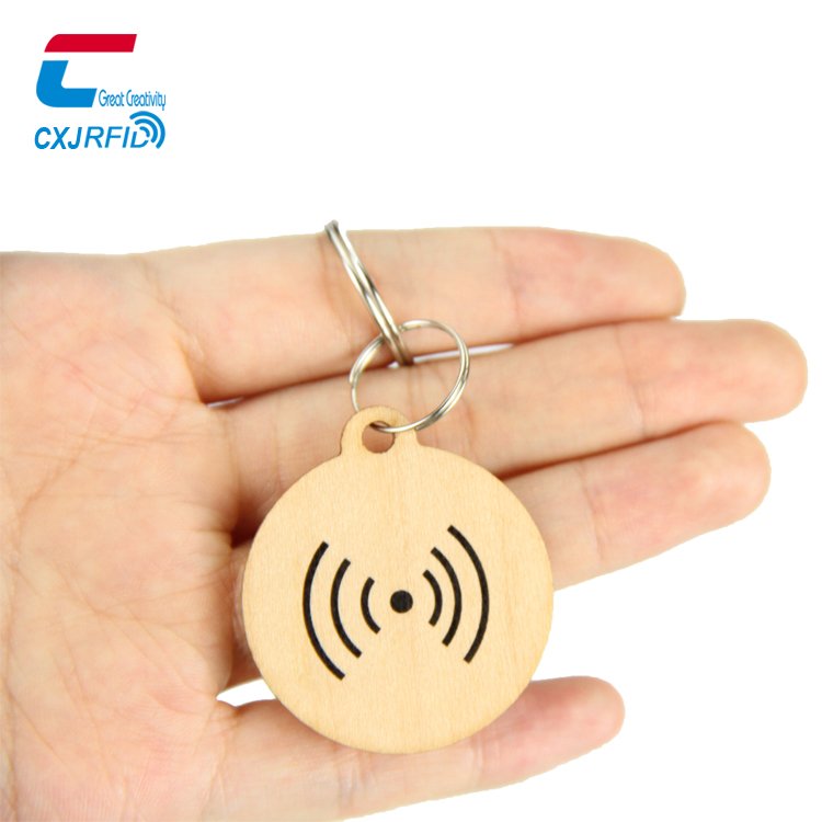 Custom printing contactless card nfc keyfob MIFARE Ultralight EV1 NTAG213 wood nfc tag