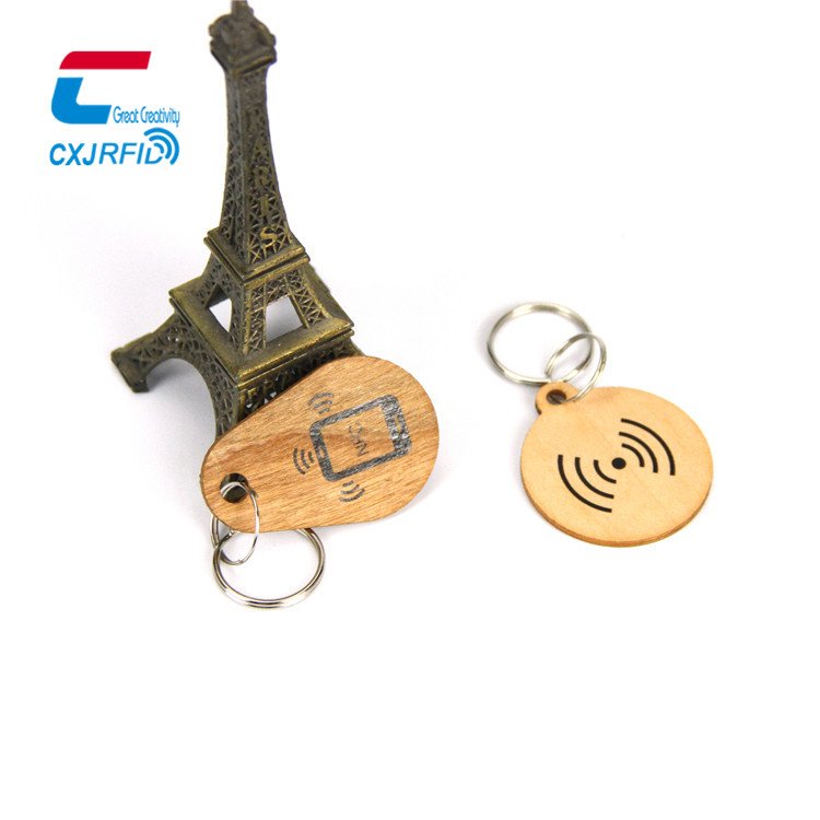 Custom printing contactless card nfc keyfob MIFARE Ultralight EV1 NTAG213 wood nfc tag
