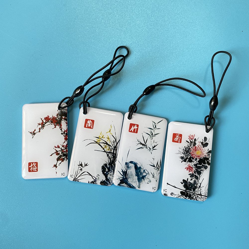 13.56MHz MEI LAN ZHU JU IC card M1 S50 Keyfobs Tags Access Control System Kit RFID Key Finder Card Token Attendance Keychain