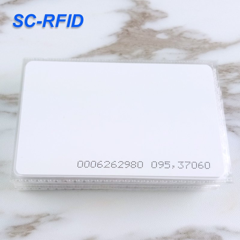 125KHZ ID T5577 White Card Ten Ties PVC Card Contactless RFID Blank Card For Access Control