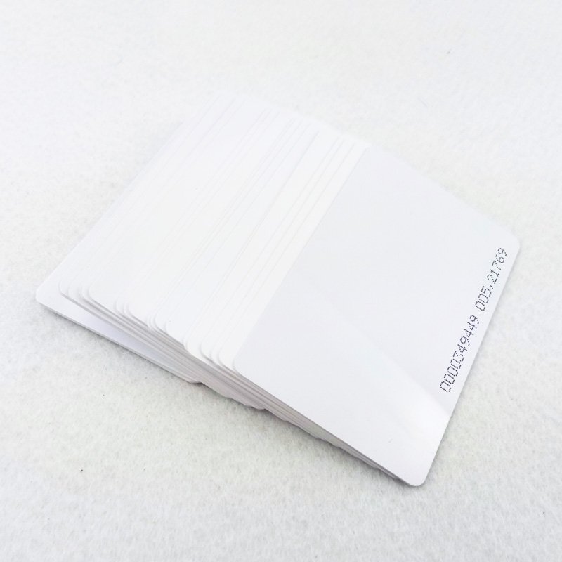 125KHZ ID T5577 White Card Ten Ties PVC Card Contactless RFID Blank Card For Access Control