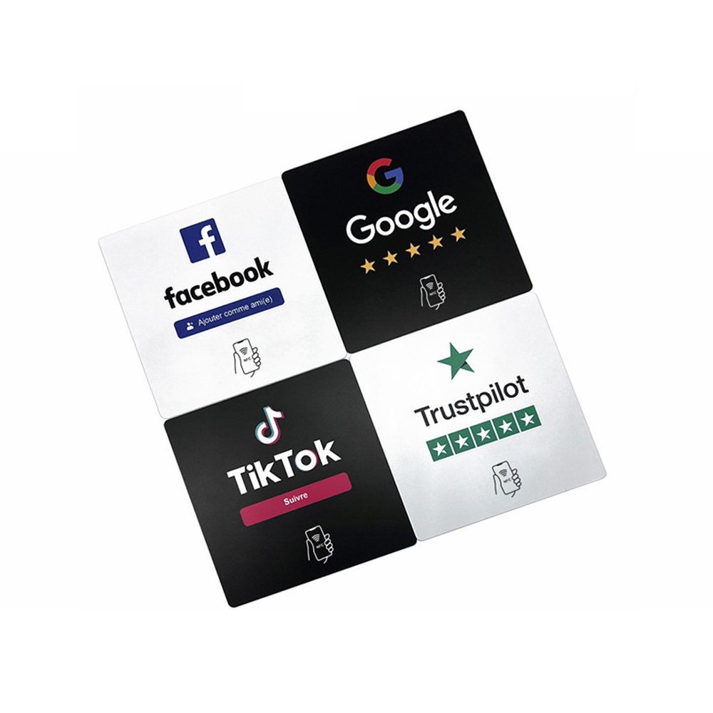 Manufacturer wholesale Access Control NFC Google review card 213 chip induction card dropper facebook NFC review card