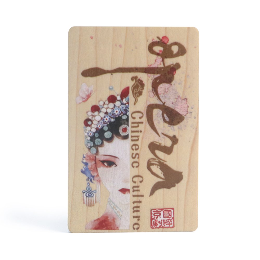 Eco friendly nfc wooden card Chinese style blank nfc contactless bamboo gift card for access control card