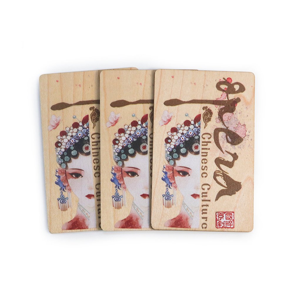 Eco friendly nfc wooden card Chinese style blank nfc contactless bamboo gift card for access control card