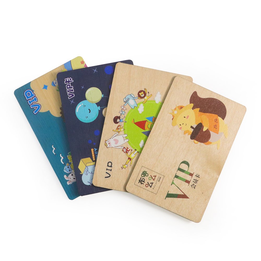 Eco friendly nfc wooden card Chinese style blank nfc contactless bamboo gift card for access control card