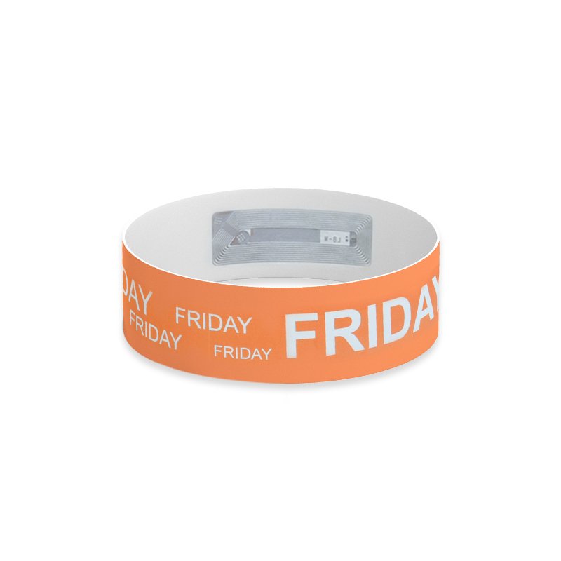 Wholesale Passive RFID Paper Wristband Waterproof One Time Use Dupont Ticket Disposable NFC Bracelet Wristbands for Events