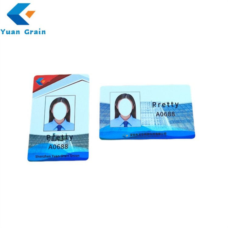 Quality assure IC FM08 NFC Blank PVC Plastic card Student Photo ID Card with Custom Printing