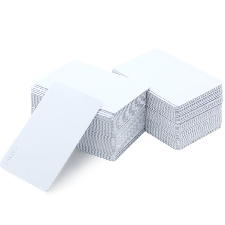 Custom PVC contactless smart card RFID 125KHz 13.56MHz 860-960MHz blank white printable card for access control